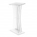 FixtureDisplays® Podium Clear Ghost Acrylic Lectern or Pulpit - 1803-3 Easy Assembly Required